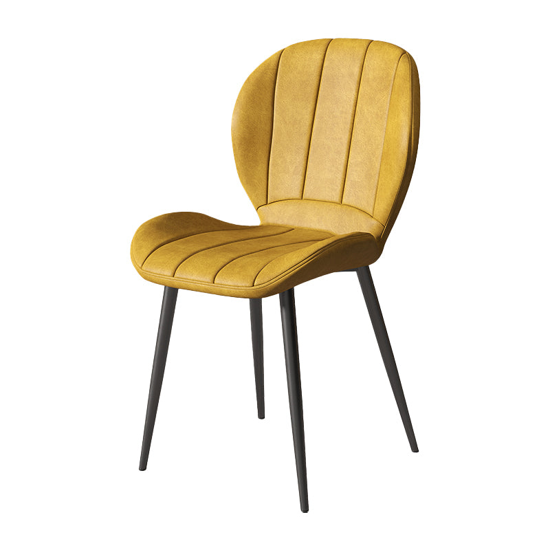 Metal de la cocina del estilo nórdico que cena la silla Wingback que cena las sillas laterales sin brazos
