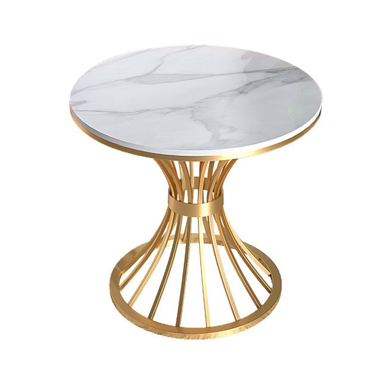 1/2/3/4/5 Pcs Metal Glam Dining Room Set with Round Table Dinette Set