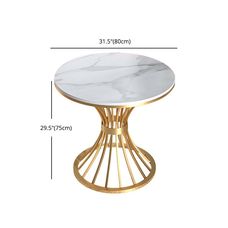 1/2/3/4/5 Pcs Metal Glam Dining Room Set with Round Table Dinette Set
