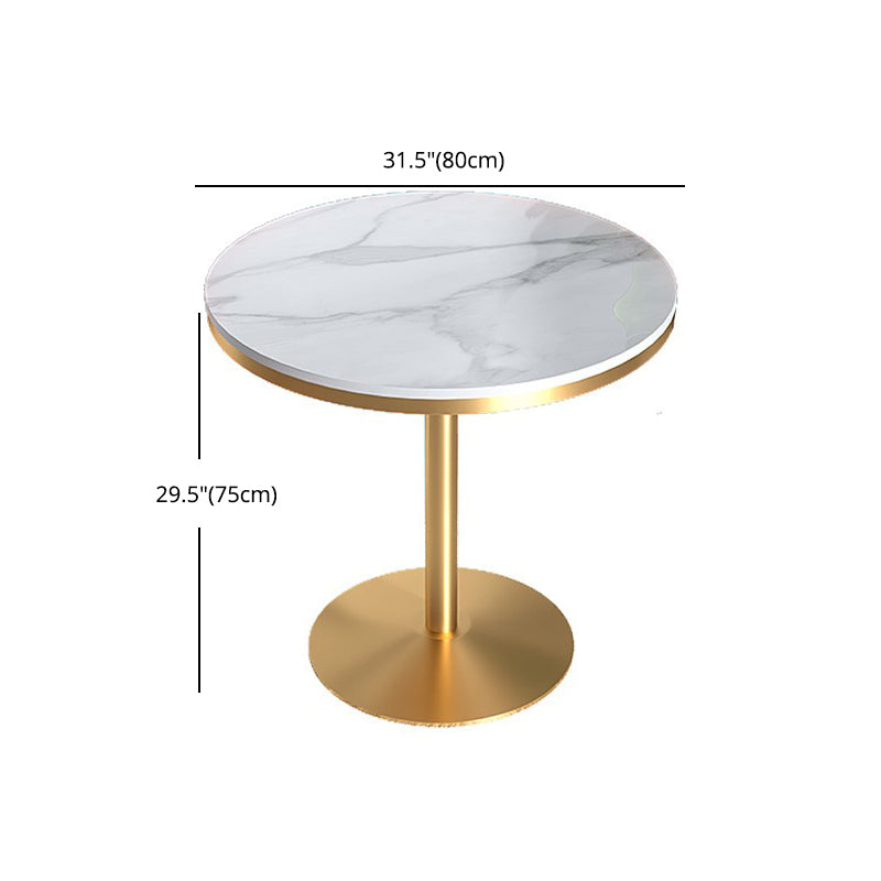 1/2/3/4/5 Pcs Metal Glam Dining Room Set with Round Table Dinette Set