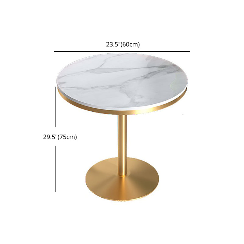 1/2/3/4/5 Pcs Metal Glam Dining Room Set with Round Table Dinette Set