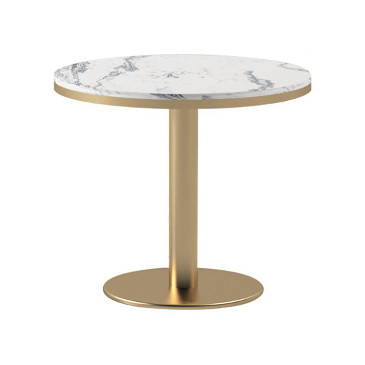 1/3/4/5 Pcs Metal Glam Style Dining Room Set with Round Table Dinette Set