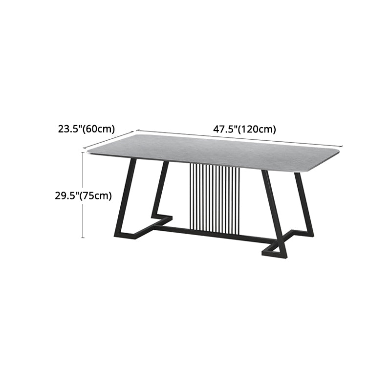Modern 1/2/5/7 Pieces Dining Set Sintered Stone Dining Table Set with Leather Chairs