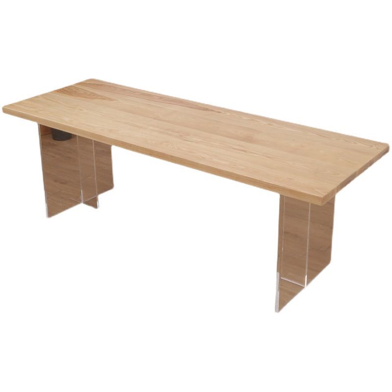 Modern 1/2/5/7 Pieces Rectangle Dining Set with Solid Wood Table and Chairs Furniture