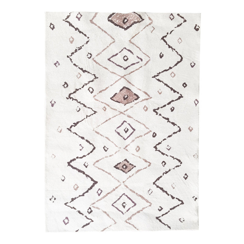 Beige moderner Teppich Polyester Muster Innenblatt Teppich Resistent Teppich für Wohnzimmer