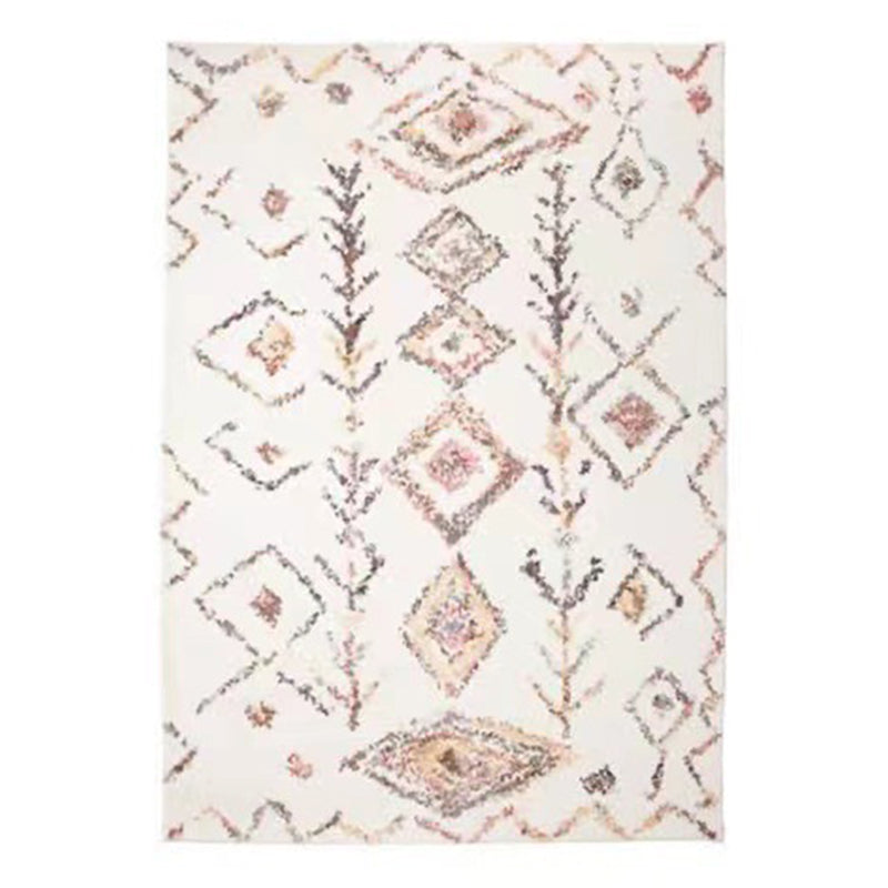 Beige moderner Teppich Polyester Muster Innenblatt Teppich Resistent Teppich für Wohnzimmer