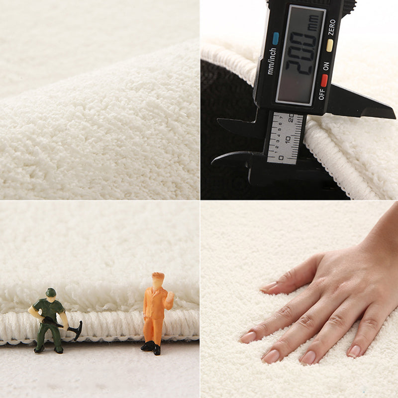 Grauer moderner Teppich Polyester Kontrast Farbe Teppich Waschbar für die Heimdekoration