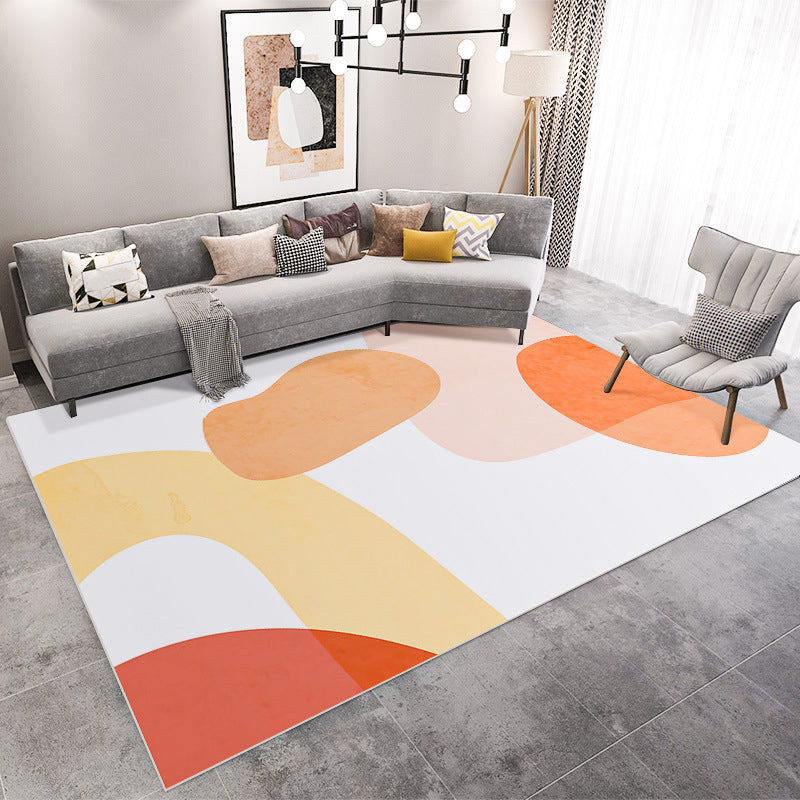 Hellrosa Farbe Klumpen Teppich PVC Nordisch Teppich Waschbar Teppich für Wohnkultur