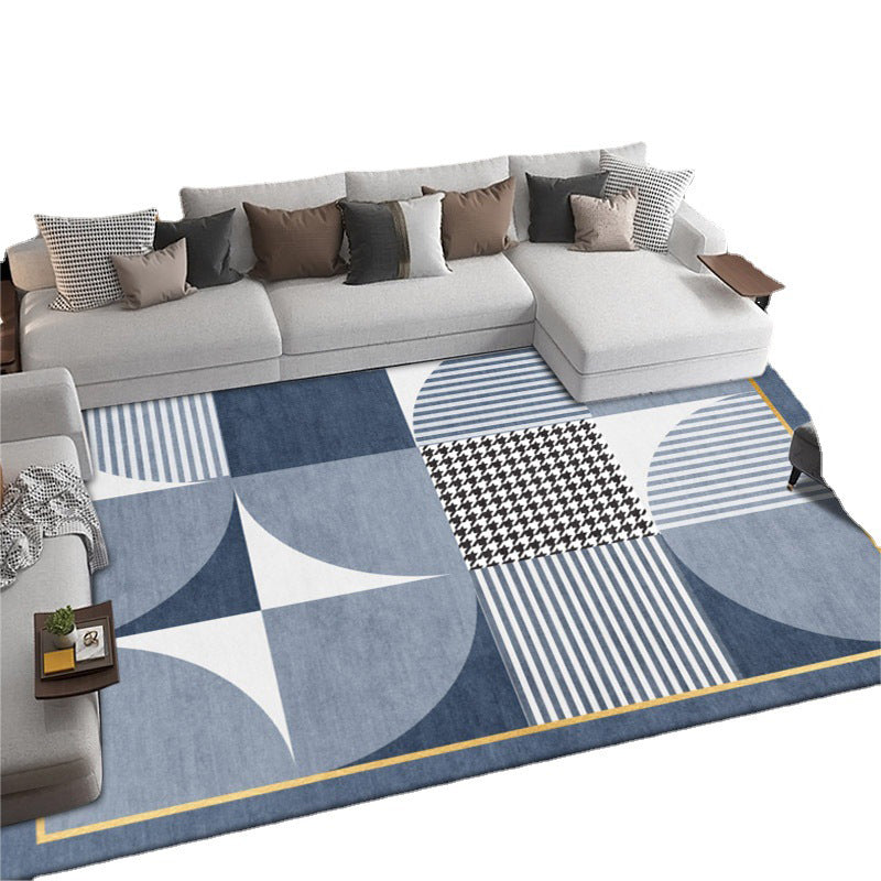 Grün moderner Teppichpolyesterblätter Teppich Fleckenfestem Teppich für den Salon