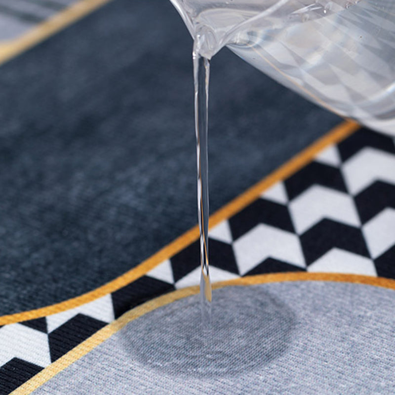 Green Modern Carpet Polyester Leaves Carpet Stain Resistant Carpet for Drawing Room