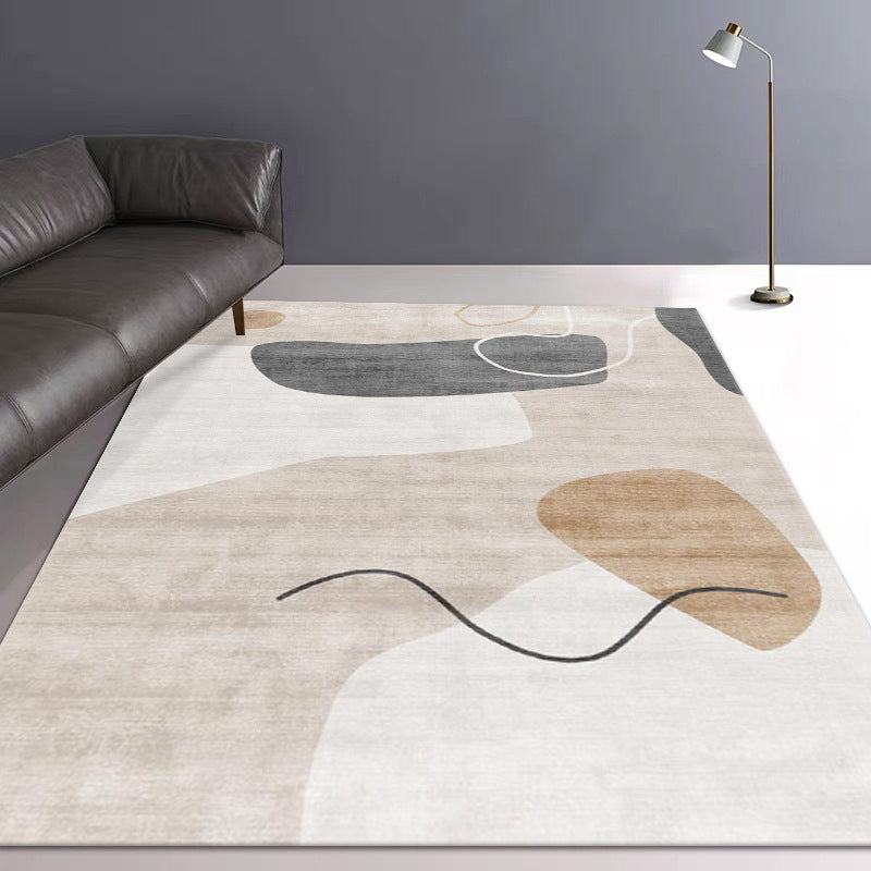 Orange nordischer Teppich Polyester Kontrast Farbe Teppichwaschmaschine für Salon