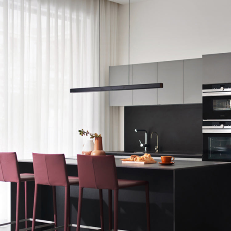 Lámpara de suspensión de restaurante de 1 luces de estilo de isla rectángulo con sombra acrílica