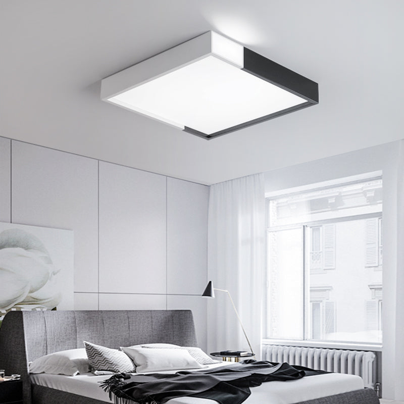 Plafonnier contemporain à montage encastré en forme de géométrie, plafonnier LED