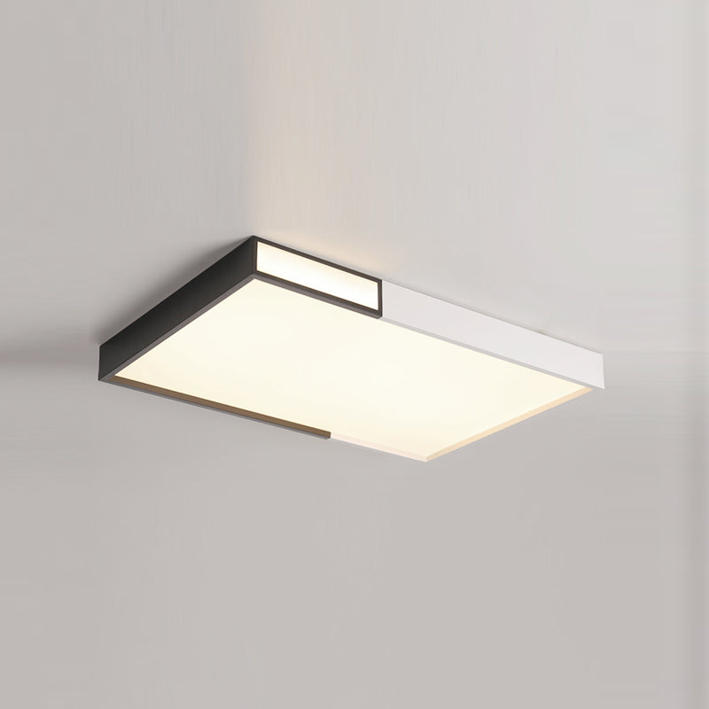 Plafonnier contemporain à montage encastré en forme de géométrie, plafonnier LED