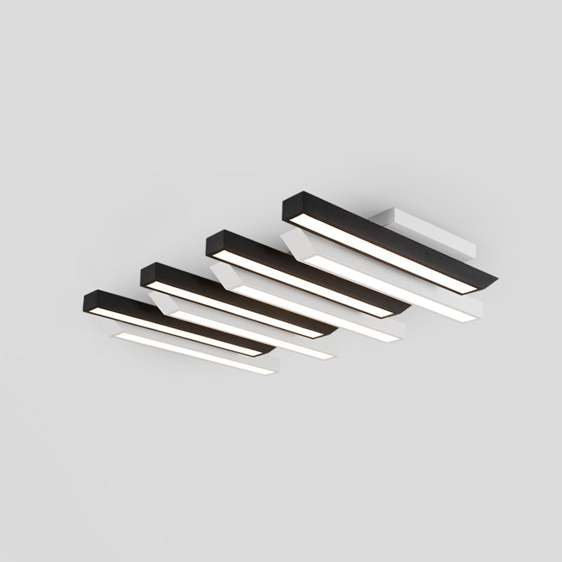 Luminaire de plafond encastré à plusieurs têtes, plafonnier LED contemporain