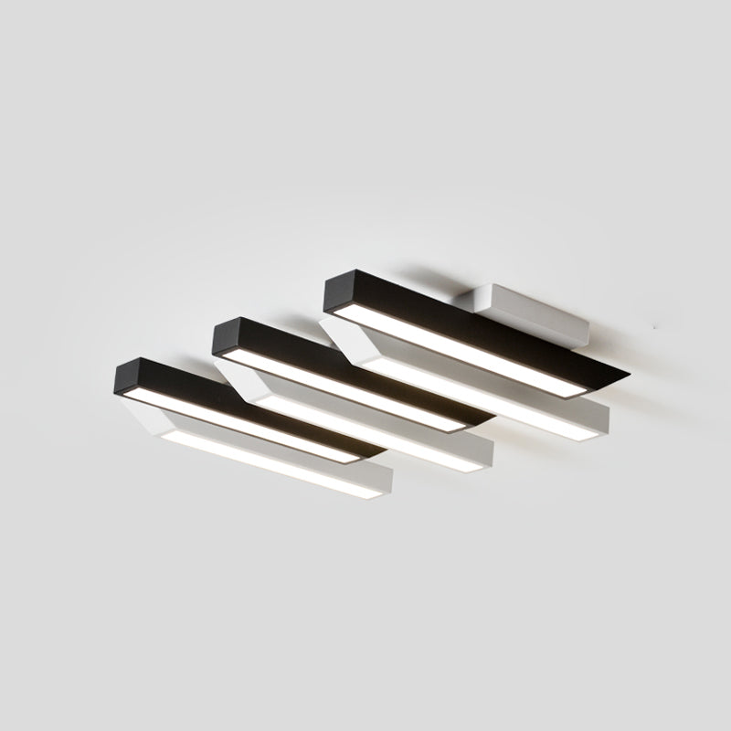 Luminaire de plafond encastré à plusieurs têtes, plafonnier LED contemporain