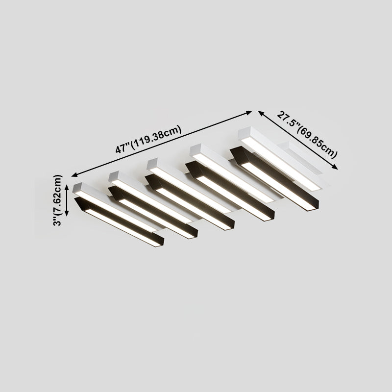 Luminaire de plafond encastré à plusieurs têtes, plafonnier LED contemporain