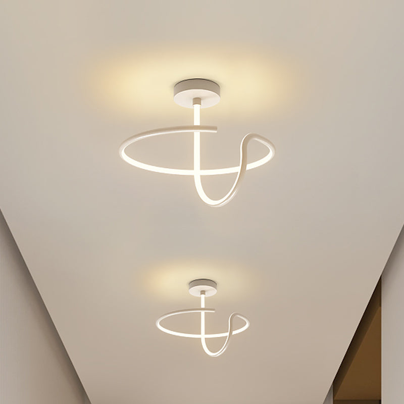Plafonnier encastré à LED de simplicité de lumière montée au plafond de cercle en métal