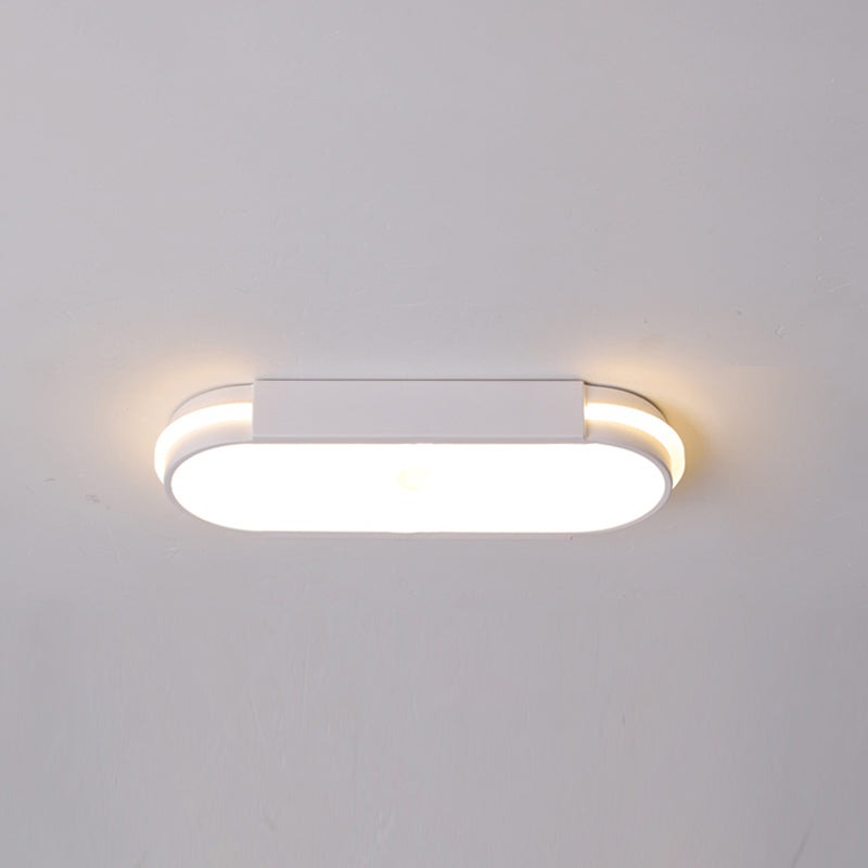 Metal Oval Flush Mount Light Fixture Minimalist Style LED Flush Ceiling Light Fixture