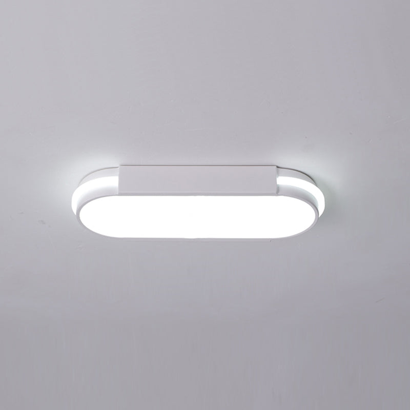 Metal Oval Flush Mount Light Fixture Minimalist Style LED Flush Ceiling Light Fixture
