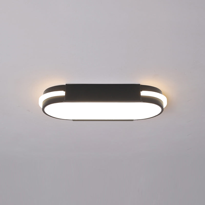 Metal Oval Flush Mount Light Fixture Minimalist Style LED Flush Ceiling Light Fixture