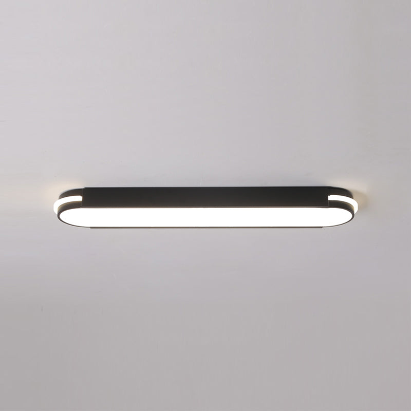 Metal Oval Flush Mount Light Fixture Minimalist Style LED Flush Ceiling Light Fixture