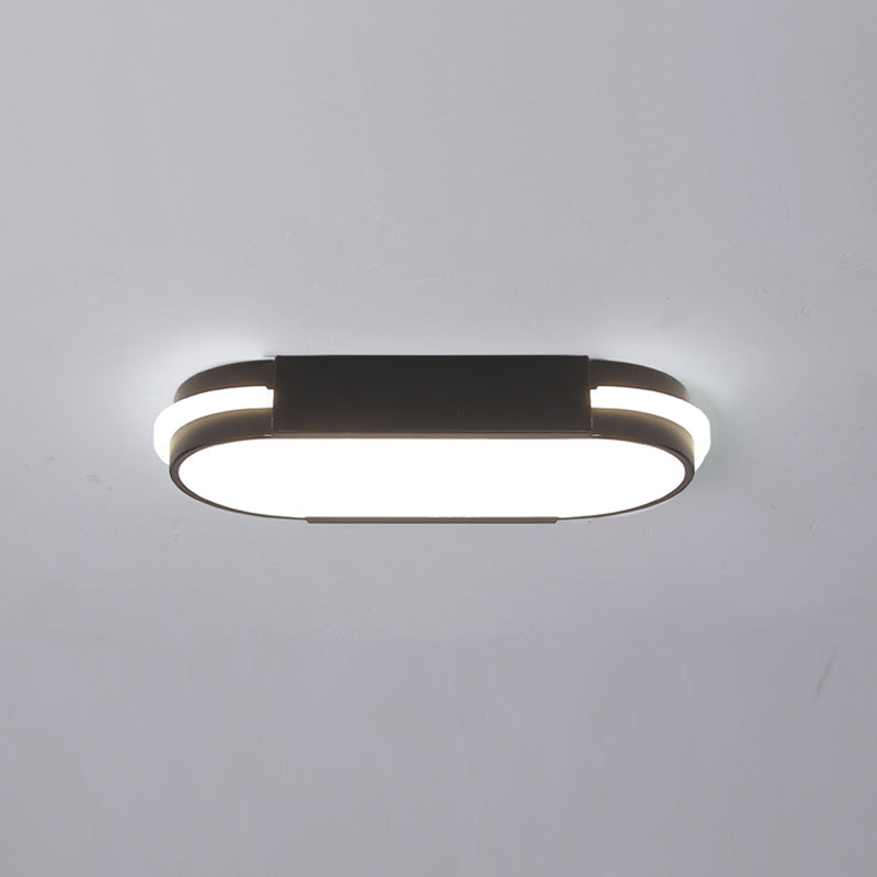 Metal Oval Flush Mount Light Fixture Minimalist Style LED Flush Ceiling Light Fixture