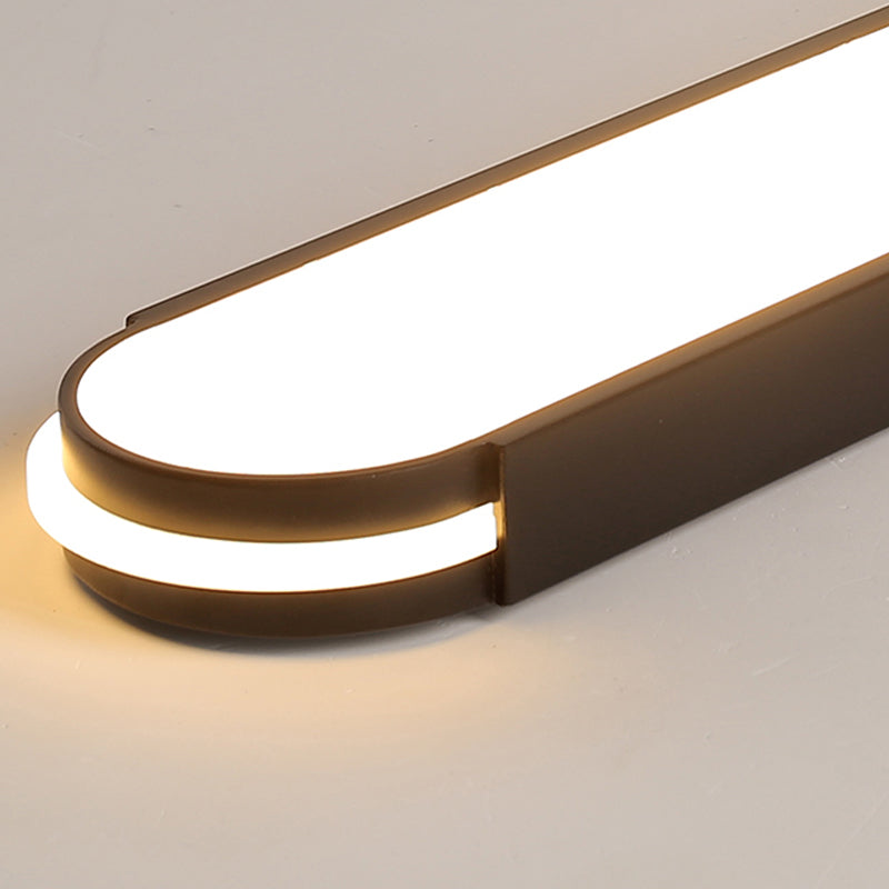 Luminaire encastré ovale en métal, plafonnier LED de Style minimaliste