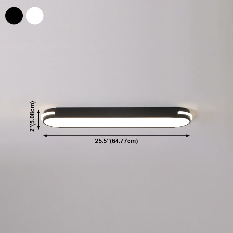 Metal Oval Flush Mount Light Fixture Minimalist Style LED Flush Ceiling Light Fixture