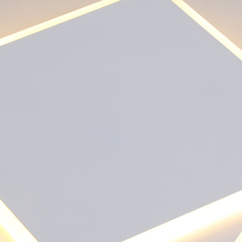 Plafonnier LED carré en métal, style nordique, éclairage d'intérieur, luminaire décoratif de plafond, idéal pour une chambre à coucher