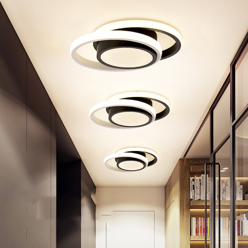 3 Lights Flush Mount Ceiling Lighting Fixture Simplicity LED Ceiling Light