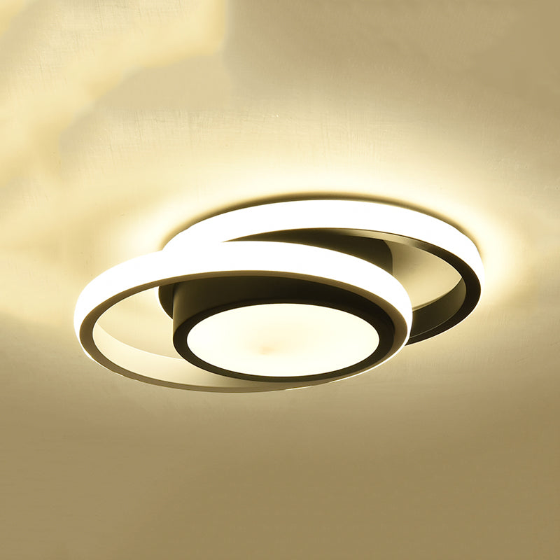 3 Lights Flush Mount Ceiling Lighting Fixture Simplicity LED Ceiling Light