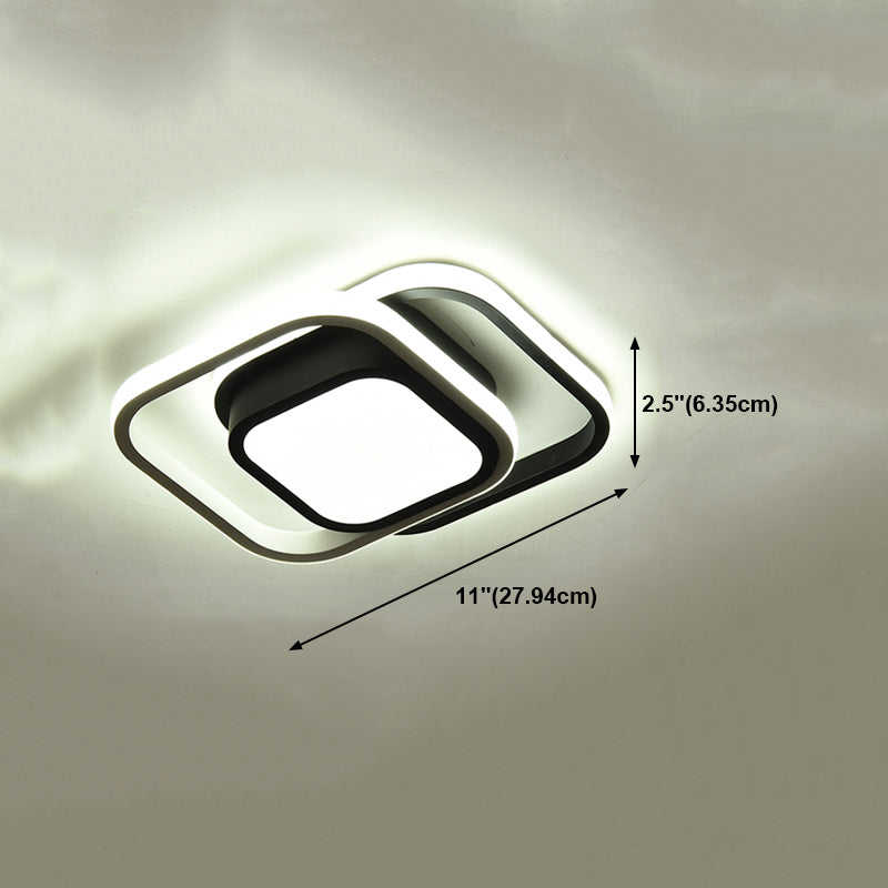 3 Lights Flush Mount Ceiling Lighting Fixture Simplicity LED Ceiling Light