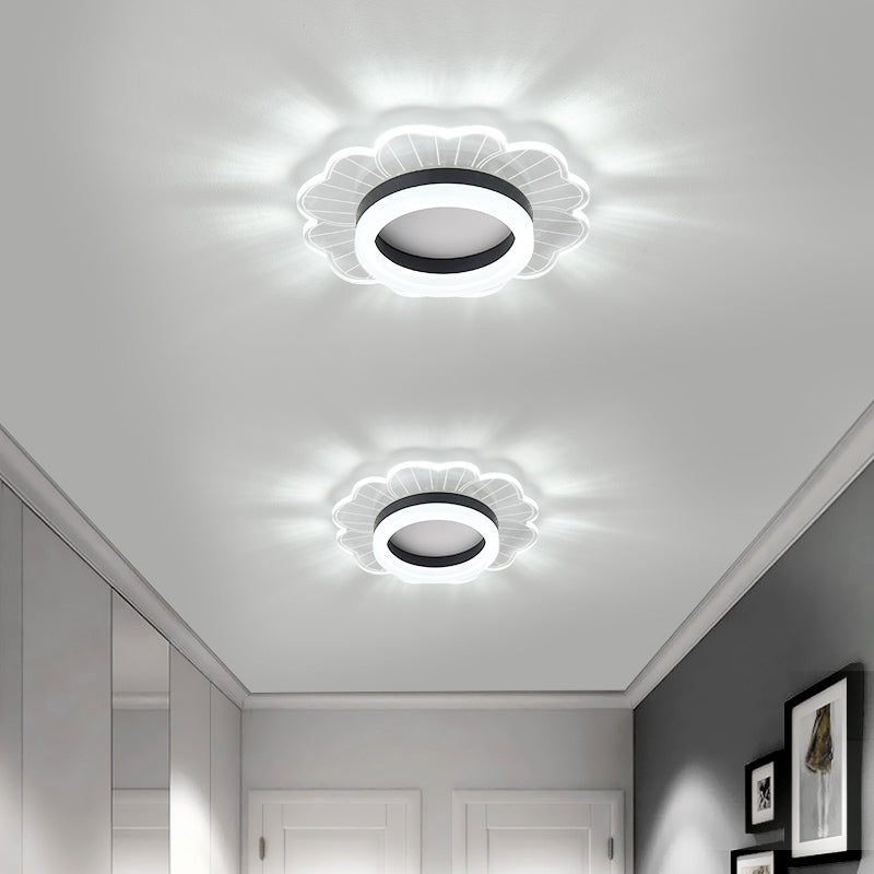 LED Flush Mount Ceiling Lighting Fixture Modern Styles Ceiling Light with Acrylic Shade