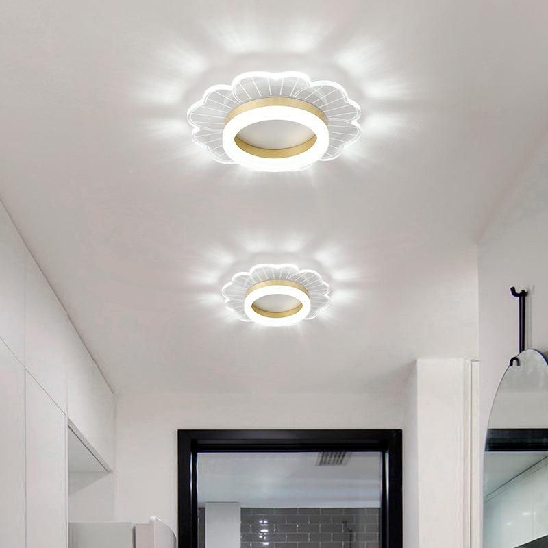 LED Flush Mount Ceiling Lighting Fixture Modern Styles Ceiling Light with Acrylic Shade