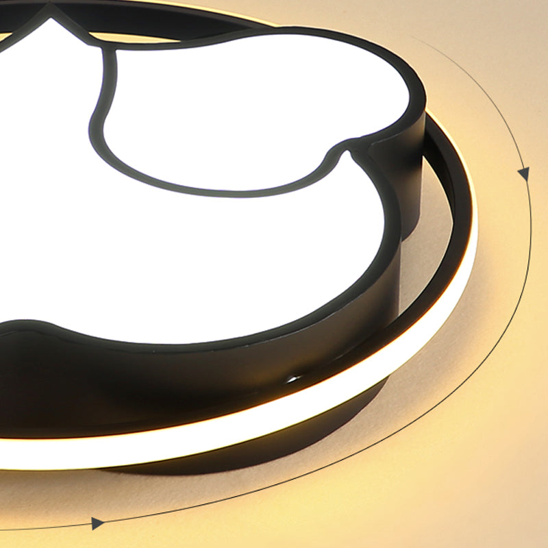 Nordic Heart Shape Ceiling Mount Light 3-Light Bedroom Ceiling Lamps with Acrylic Shade