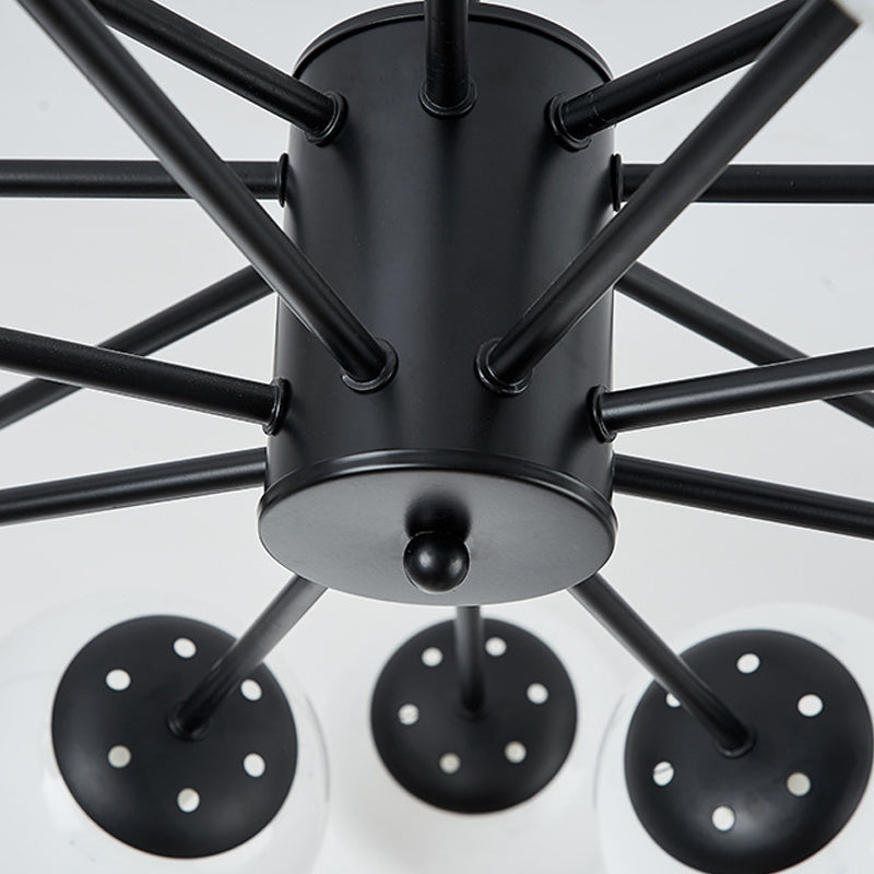 Sitting Room White Glass Chandelier Lighting Fixture Modern Chandelier Pendant Light