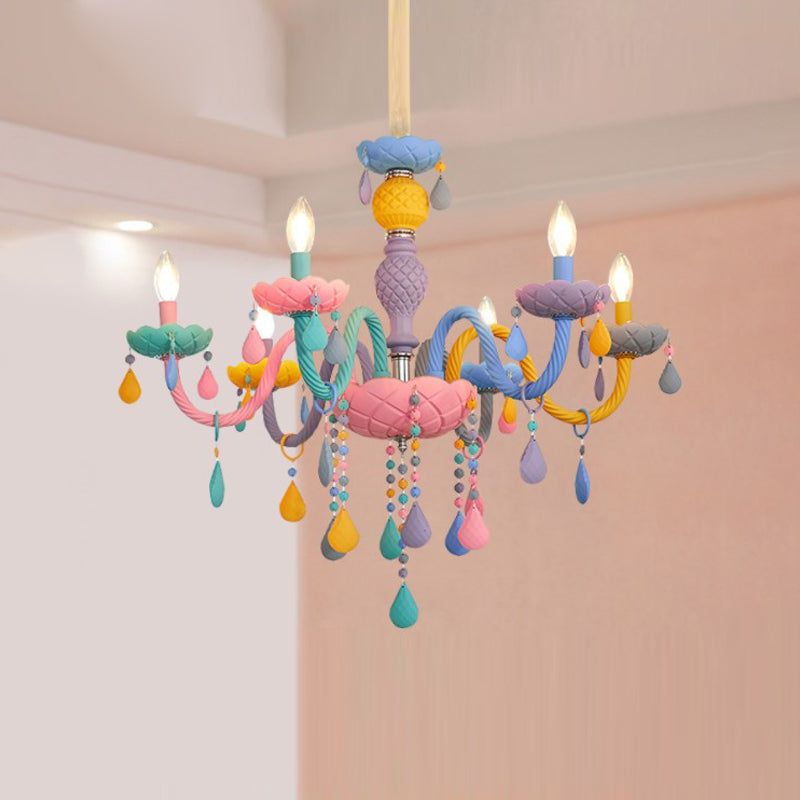 Accesorios de iluminación colgante de velas nórdicas para la lámpara de la vela para habitación infantil