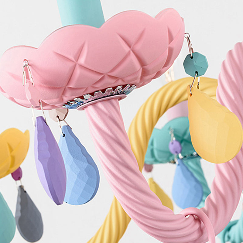 Nordic Macron Chandelier Candle Pendant Lighting Fixtures for Child Room