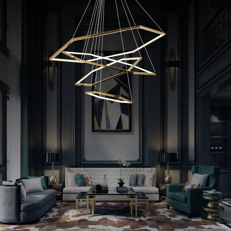 Modern Style Hanging Lights Multi-layer Chandelier for Living Room Dining Room