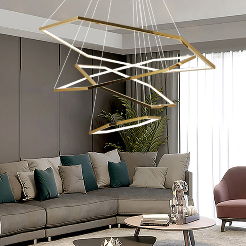 Modern Style Hanging Lights Multi-layer Chandelier for Living Room Dining Room