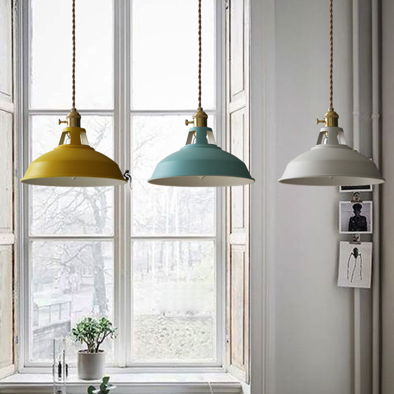 Industrial Hanging Light Colorful Metal Pendant Lighting Fixture for Living Room