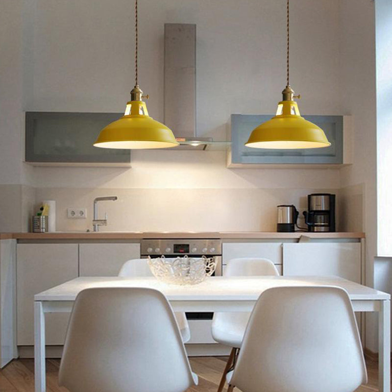Industrial Hanging Light Colorful Metal Pendant Lighting Fixture for Living Room