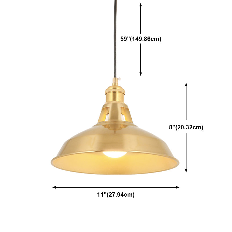 Éclairage de pendentif de nuance de nuance en métal de lumière industrielle pour le salon
