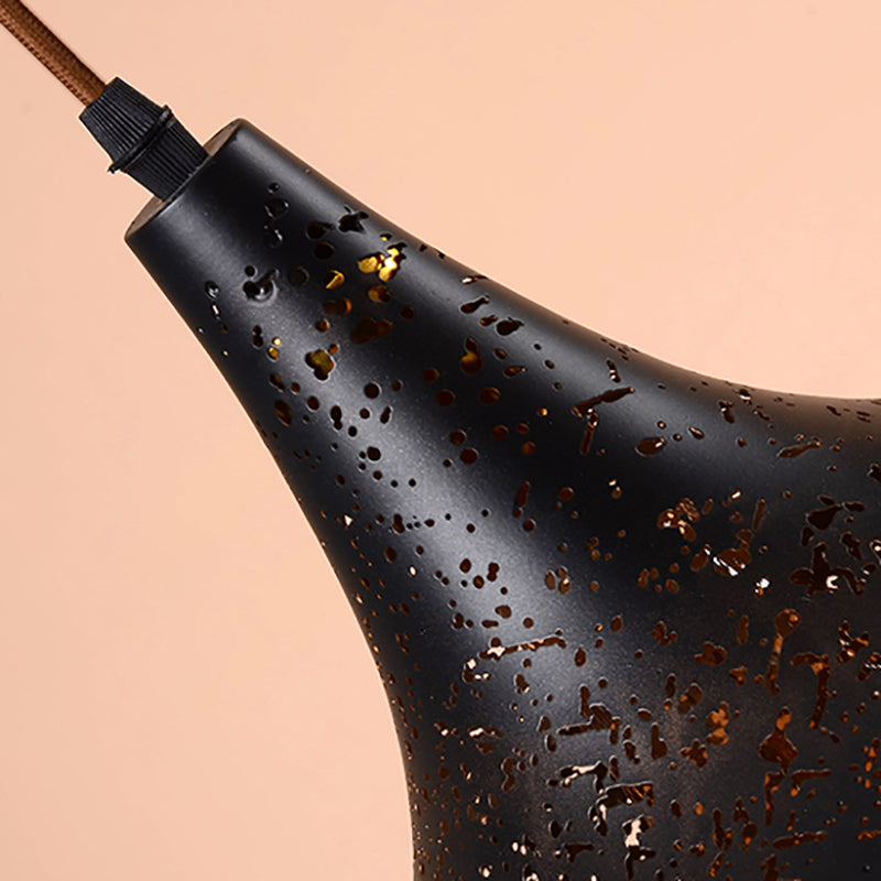 Lumière suspendue industrielle 1 pendentif lumineux avec une teinte en métal pour le salon