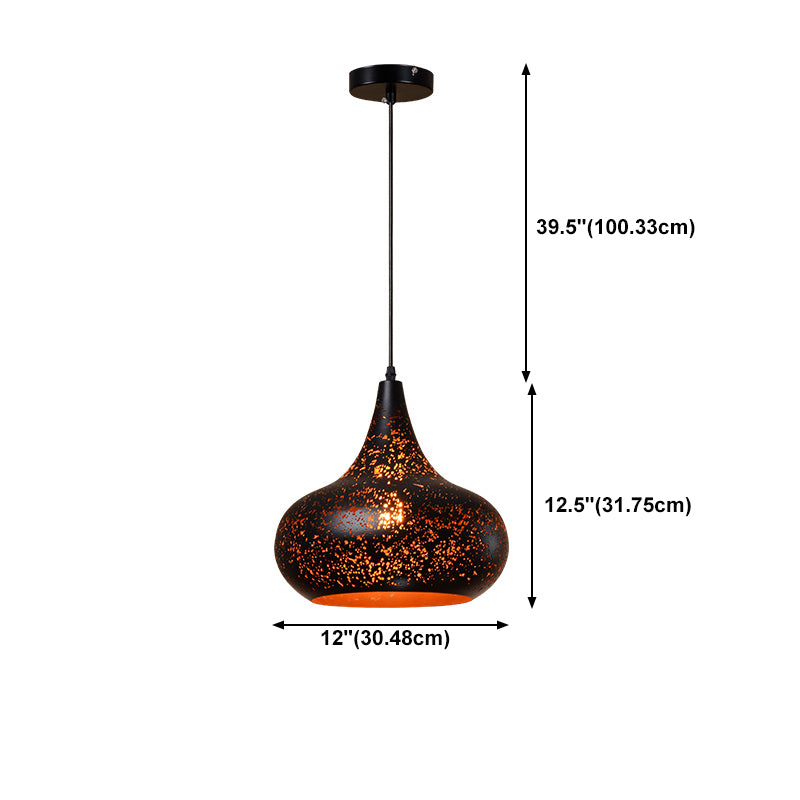 Lumière suspendue industrielle 1 pendentif lumineux avec une teinte en métal pour le salon