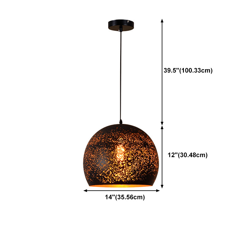 Lumière suspendue industrielle 1 pendentif lumineux avec une teinte en métal pour le salon