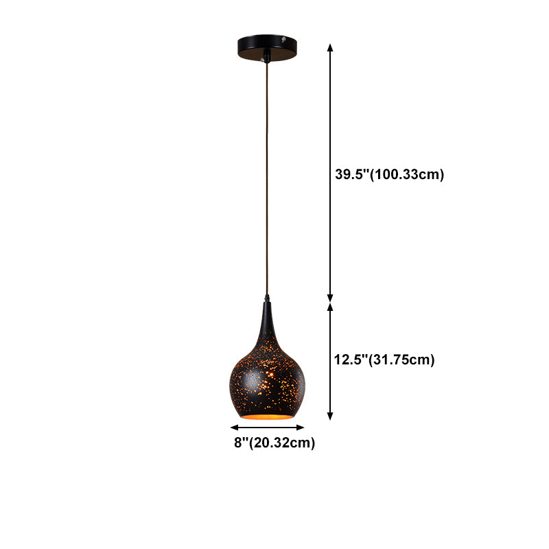 Lumière suspendue industrielle 1 pendentif lumineux avec une teinte en métal pour le salon