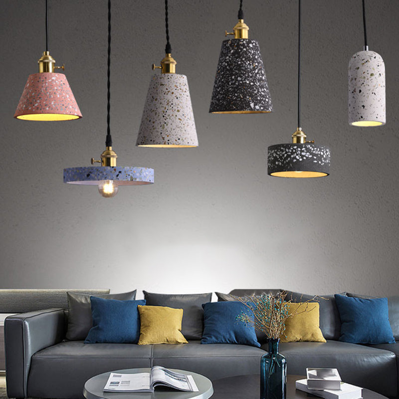 Terrazzo Hanging Light Modern Style Pendant Lighting Ayémorrat pour le salon
