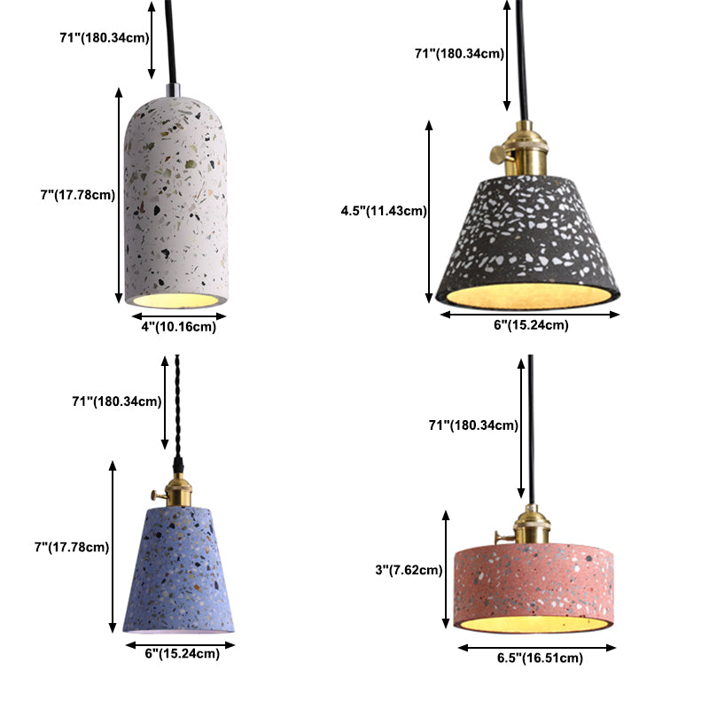 Terrazzo Hanging Light Modern Style Pendant Lighting Ayémorrat pour le salon